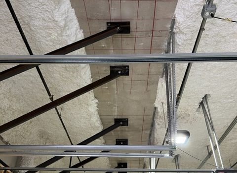 Thermal Acoustic Insulation applied to the ceiling of an industrial building